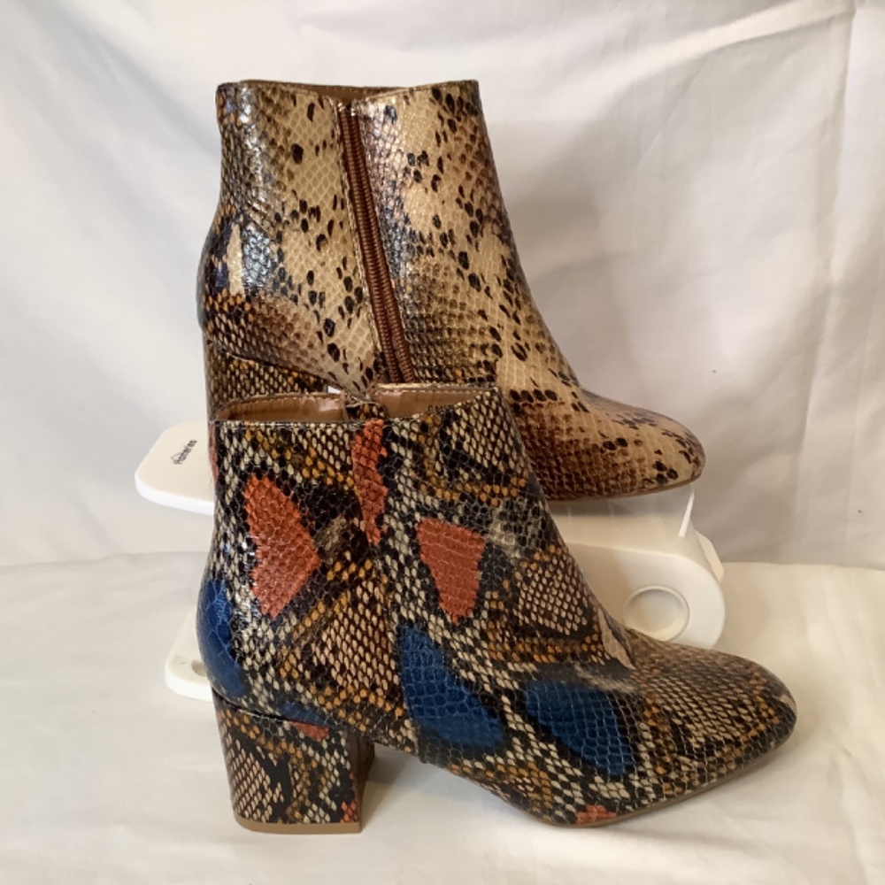 NWT Bamboo animal print ankle boots snake print size 5.5‎ - Picture 3 of 11